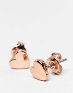 Harly Tiny Heart Stud Earrings-Gold