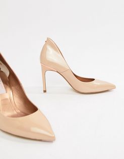 Savio nude patent leather pointed pumps-Neutral