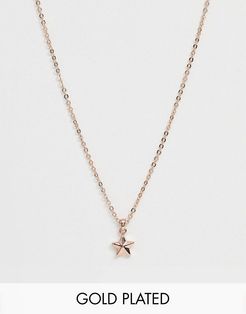 Shona rose gold plated star pendant necklace