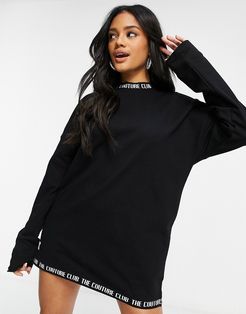 oversized sweatshirt dress in black