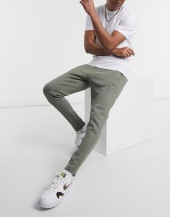 slim fit archive update embroidered sweatpants in green