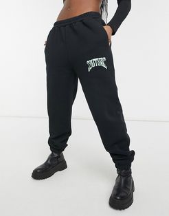 sweatpants with logo in black