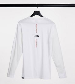 Vertical long sleeve T-shirt in black Exclusive at ASOS-White