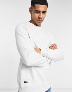 basic coordinating sweatshirt in ecru heather-Cream
