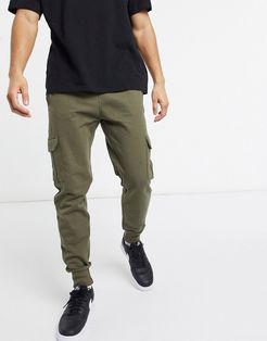 mix and match sweatpants in dark khaki-Green