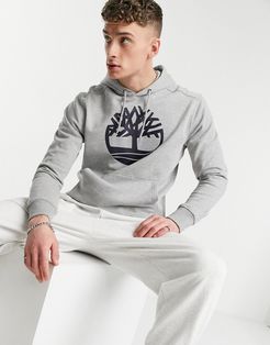 YC Core tree logo pullover hoodie in gray-Grey