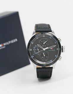 leather watch in black 1791810