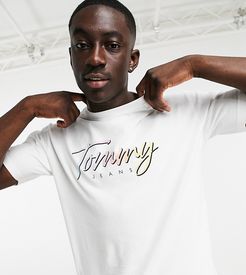 ASOS exclusive signature logo print t-shirt relaxed fit in white