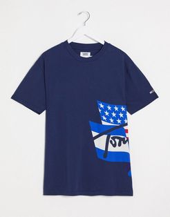 heritage flag logo t-shirt in navy