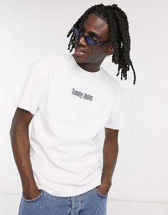 text chest and back logo t-shirt in white