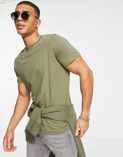 classic t-shirt in olive-Green