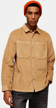 corduroy overshirt in stone-Neutral