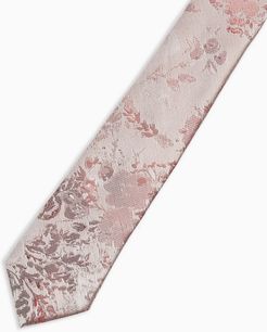 jacquard floral tie in pink