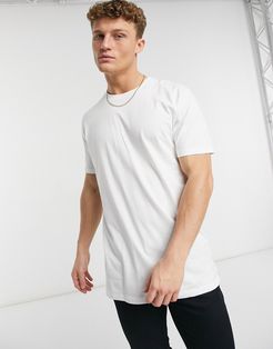 organic cotton longline t-shirt in white
