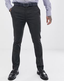 skinny smart pants in gray-Grey