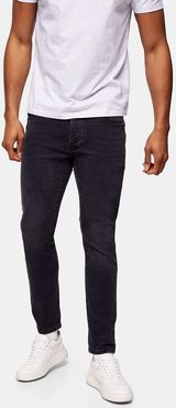 stretch slim jeans in washed black