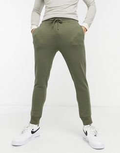 sweatpants in khaki olive-Green