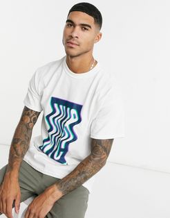 T-shirt with NYC print in white