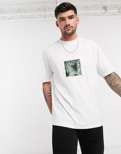 t-shirt with palm springs print in white