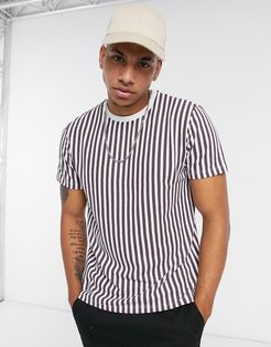 waffle stripe t-shirt in white