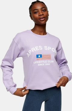 'apres sport' sweatshirt in lilac-Purple