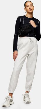 classic sweatpants in pale gray-Brown