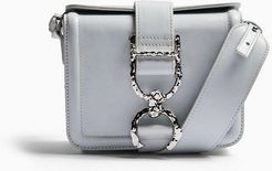 crossbody bag with metal hardware in pale blue-Blues