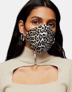 face covering in leopard print-Neutral