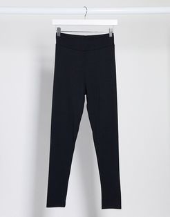 high-waisted ankle leggings in black-Brown