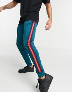 pants with stripe-Blues