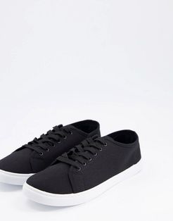 canvas sneakers in black
