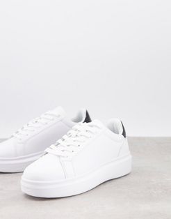 minimal chunky sneakers in white