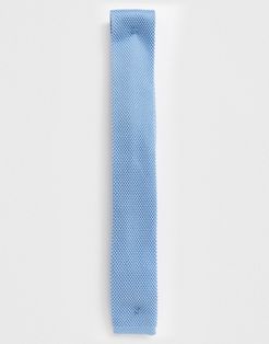 knitted tie in light blue