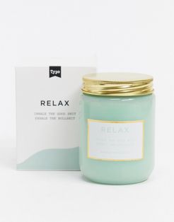 candle with relaxed slogan-Green