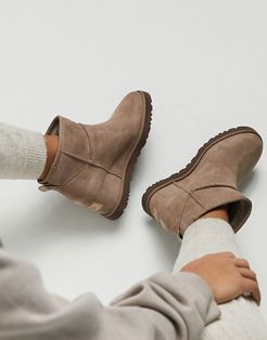 Classic Femme Mini wedge heel boots in caribou-Grey