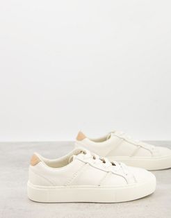 Dinale sneakers in off white leather