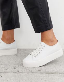 Peggy flatform sneaker in white canvas
