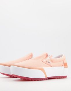 Classic Slip On Stacked sneakers in pink