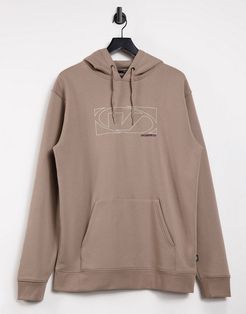 Outdoor Tech hoodie in taupe-White