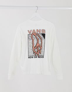 Peace Drip long sleeve t-shirt in white