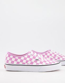 UA Authentic checkerboard sneakers in pink