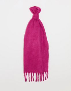 tassle hem scarf in pink