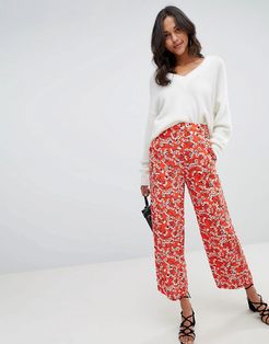 Floral Wide Leg PANTS-Multi