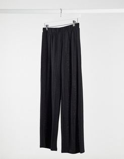 wide leg lounge pants in black