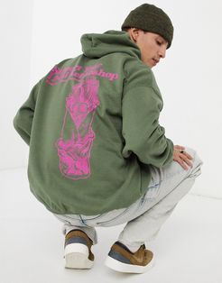 kebab nation hoodie in green