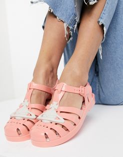 logo jelly shoe in coral-Pink