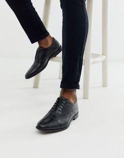alfie toe cap oxford shoes in black leather