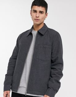 Ahmed checked overshirt in dark gray-Grey