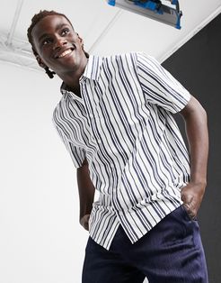 Louie Striped Shirt in Navy/White