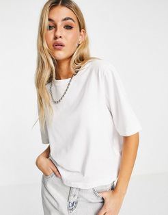 Trish organic cotton modern boxy T-shirt in white